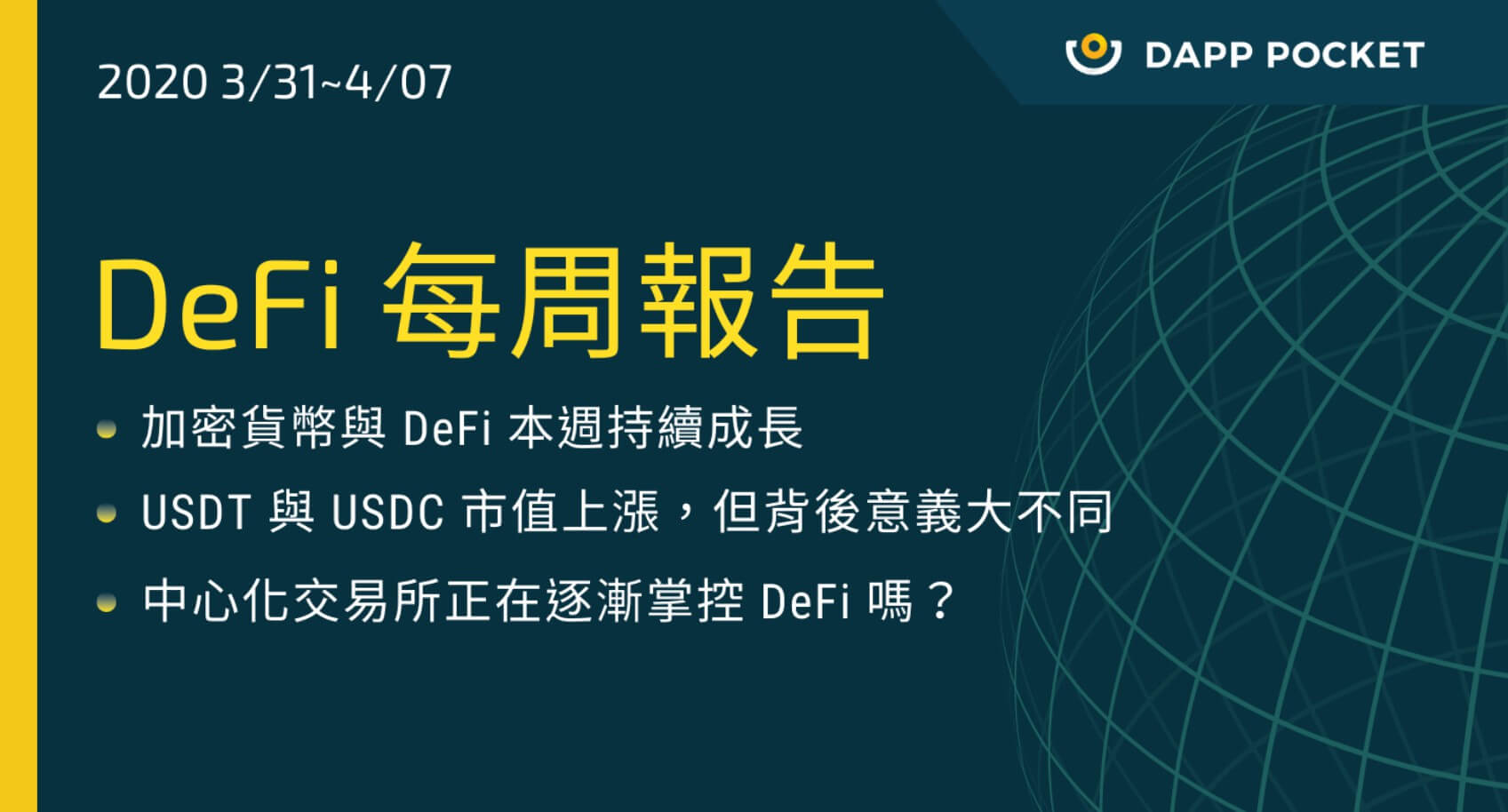 【Dapp Pocket】DeFi 每週報告 3/31 – 4/07