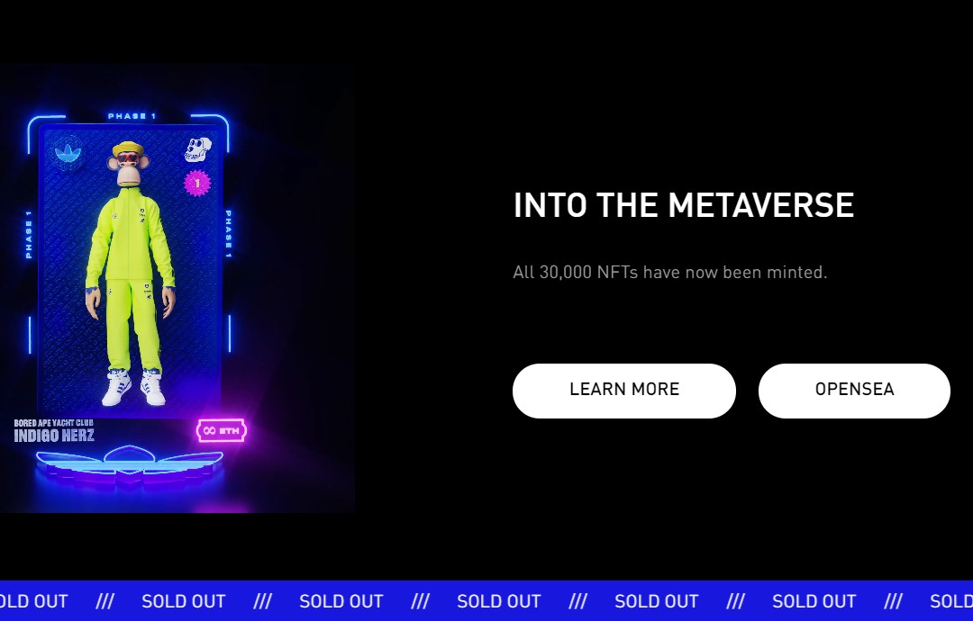 愛迪達首發NFT進帳近六千顆以太幣，交易量超越Axie Infinity