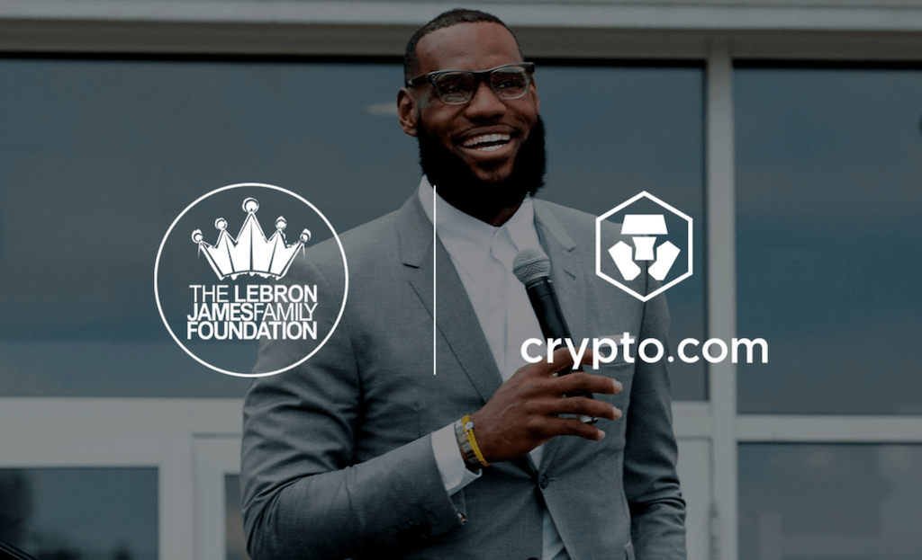 Crypto.com與籃球巨星詹姆斯達成合作，援助弱勢學童教育資源、認識區塊鏈