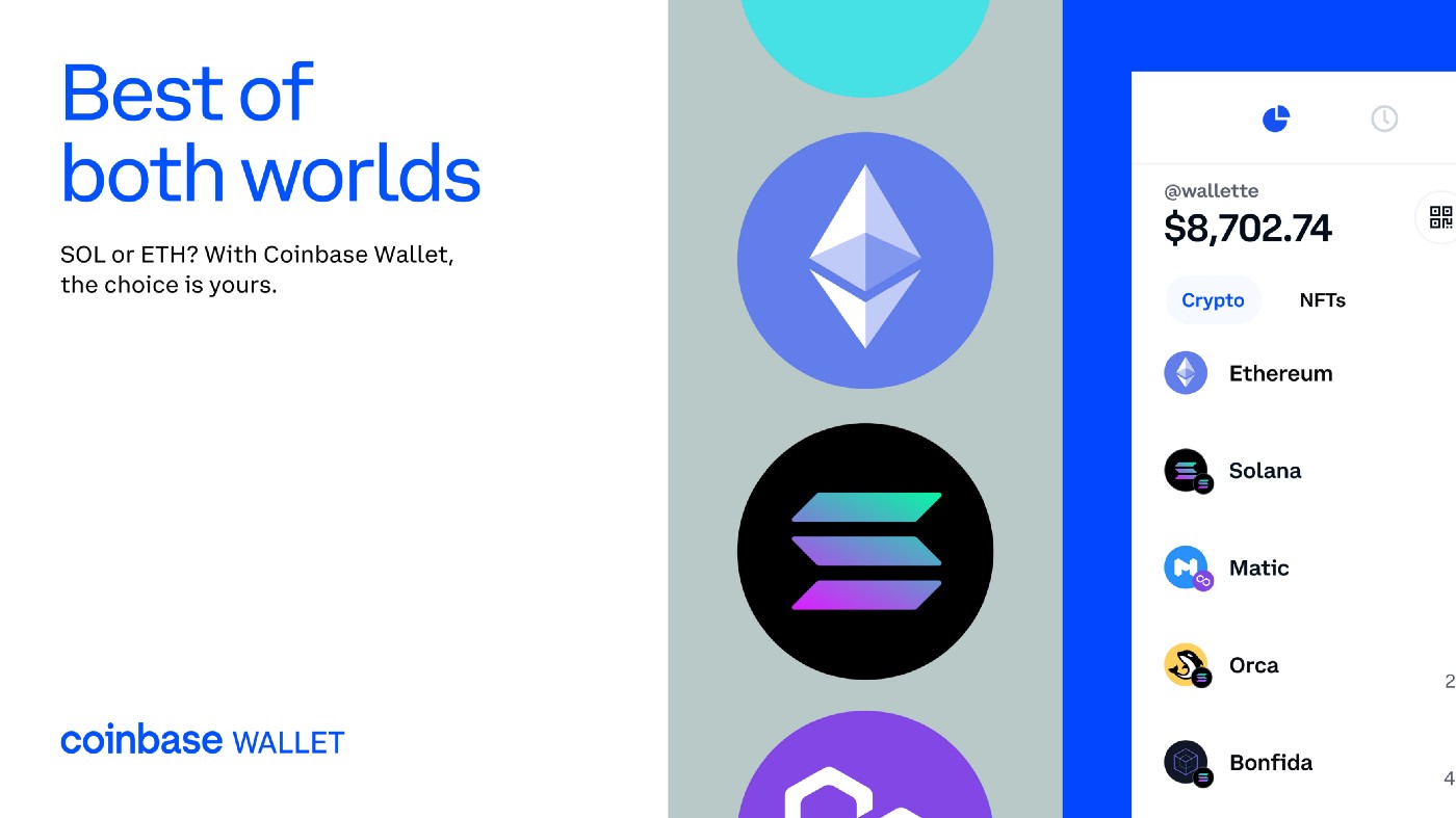 Coinbase Wallet整合Solana，數月後將支援NFT、提供所有互動功能