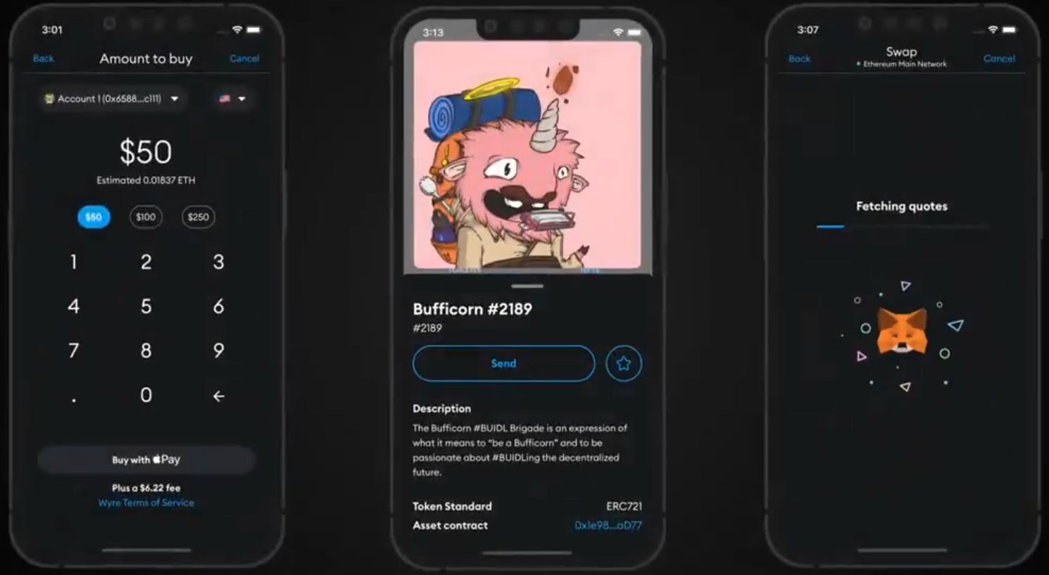 MetaMask手機版釋出五更新：支援信用卡、Apple Pay買幣，協助識別授權合約