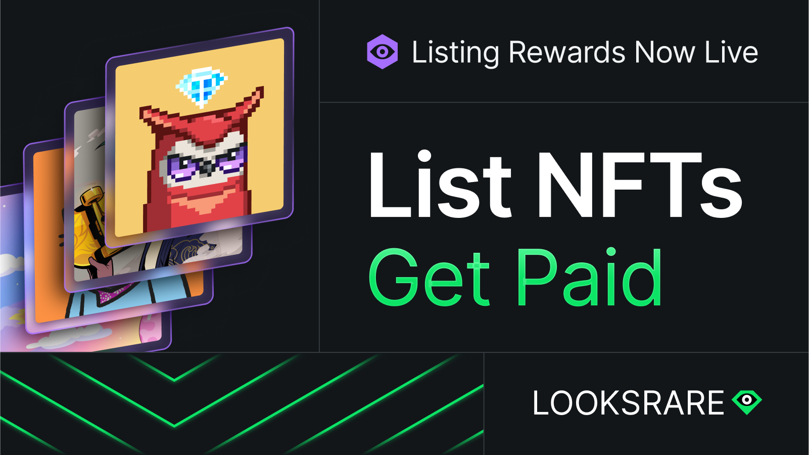 NFT交易平台LooksRare推掛單挖礦，專案交易量前25大皆有獎