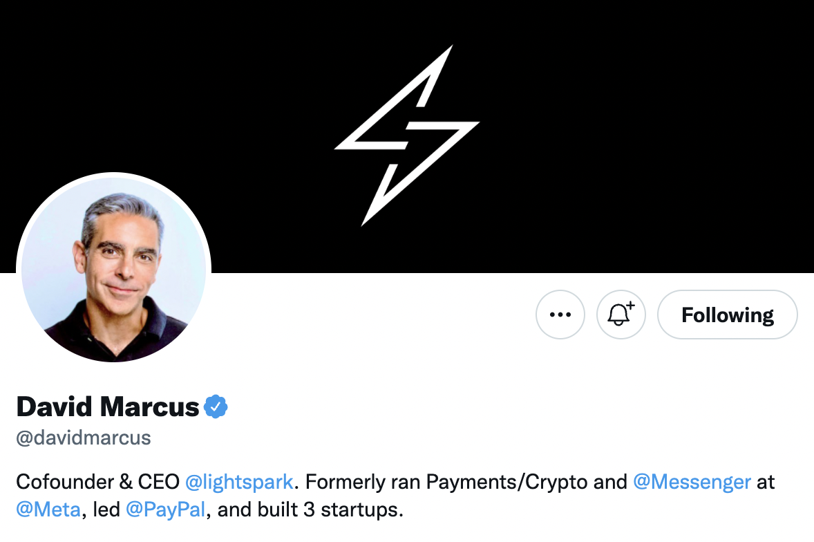 Meta臉書幣前負責人David Marcus離職後創業：Lightspark將致力於比特幣閃電網路應用| 鏈新聞ABMedia