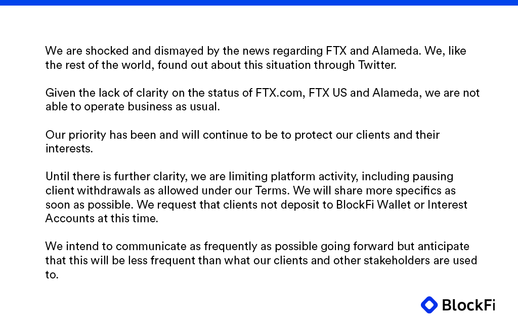 BlockFi 暫停出金服務