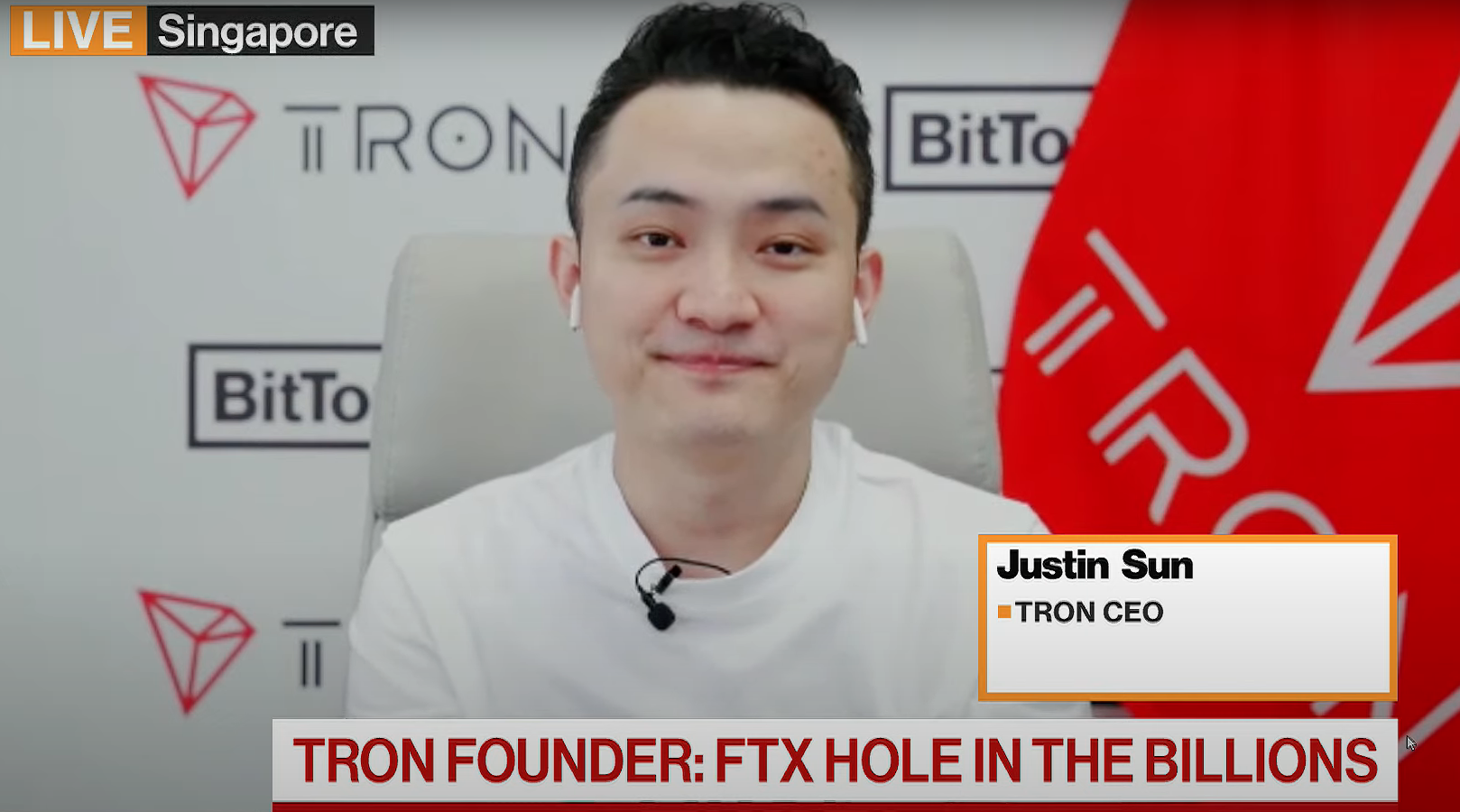 彭博專訪孫宇晨：正對FTX收購進行盡職調查，FTX資金缺口至少數十億美金
