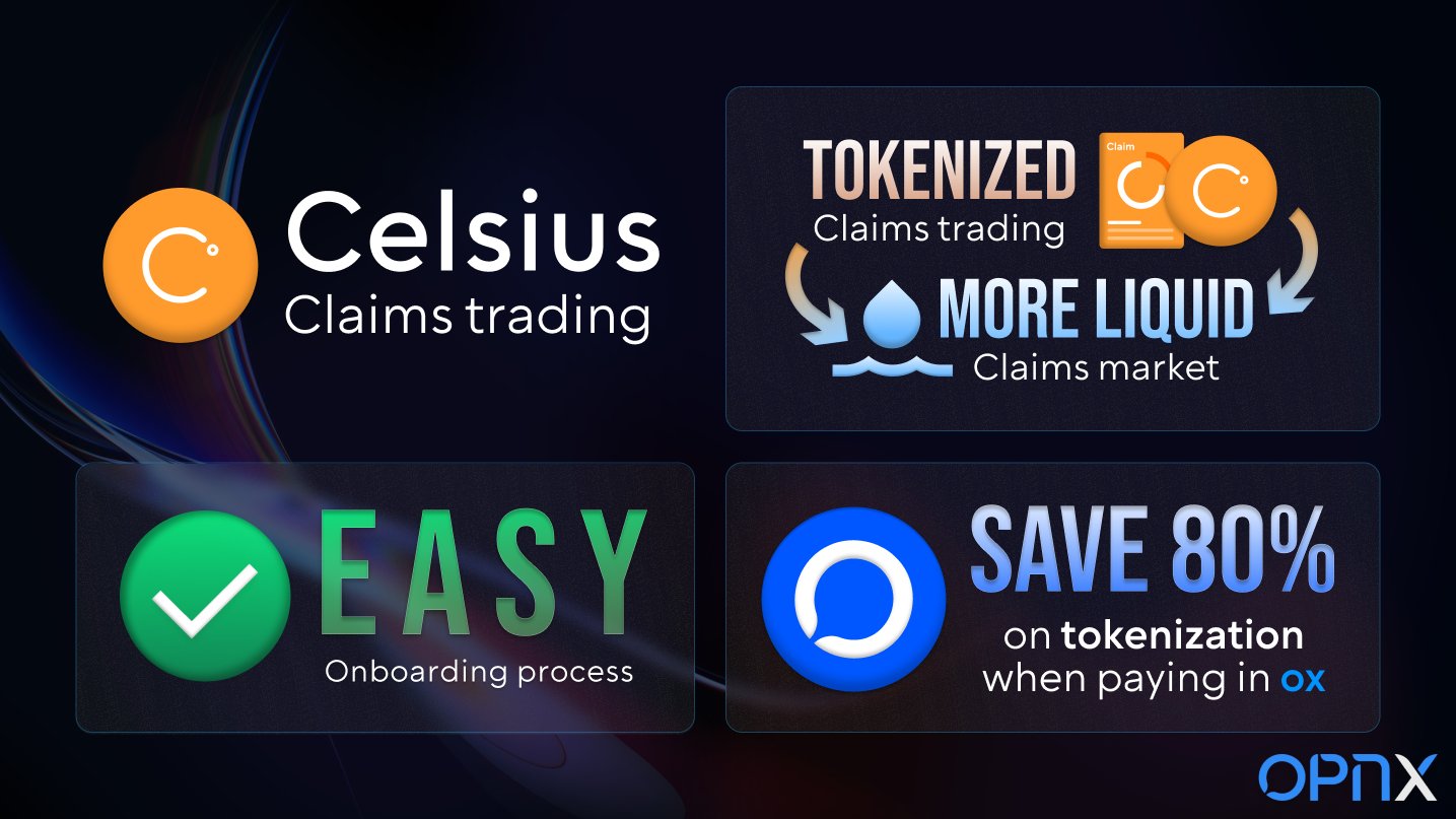 三箭交易所OPNX債權交易上線！Celsius債權代幣開放買賣，但交易量為0