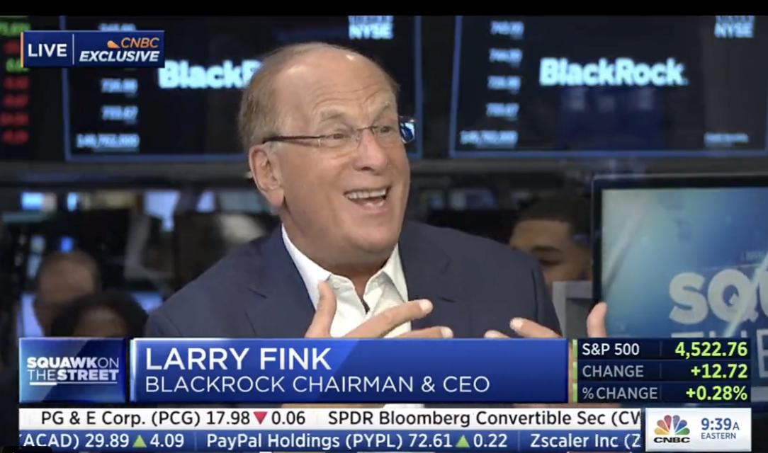 BlackRock執行長Larry Fink：有責任實現投資民主化