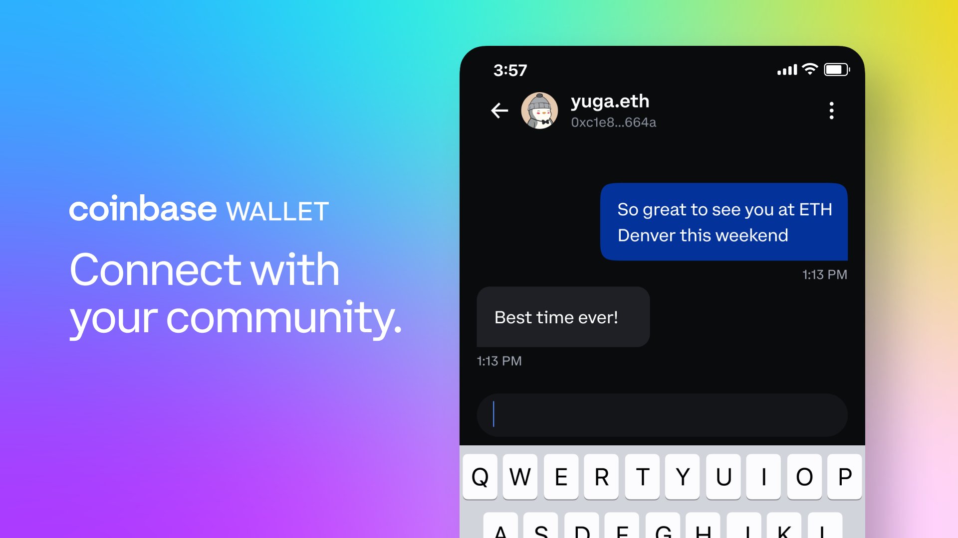 Coinbase Wallet推出加密聊天功能！串連全球用戶平台上互動