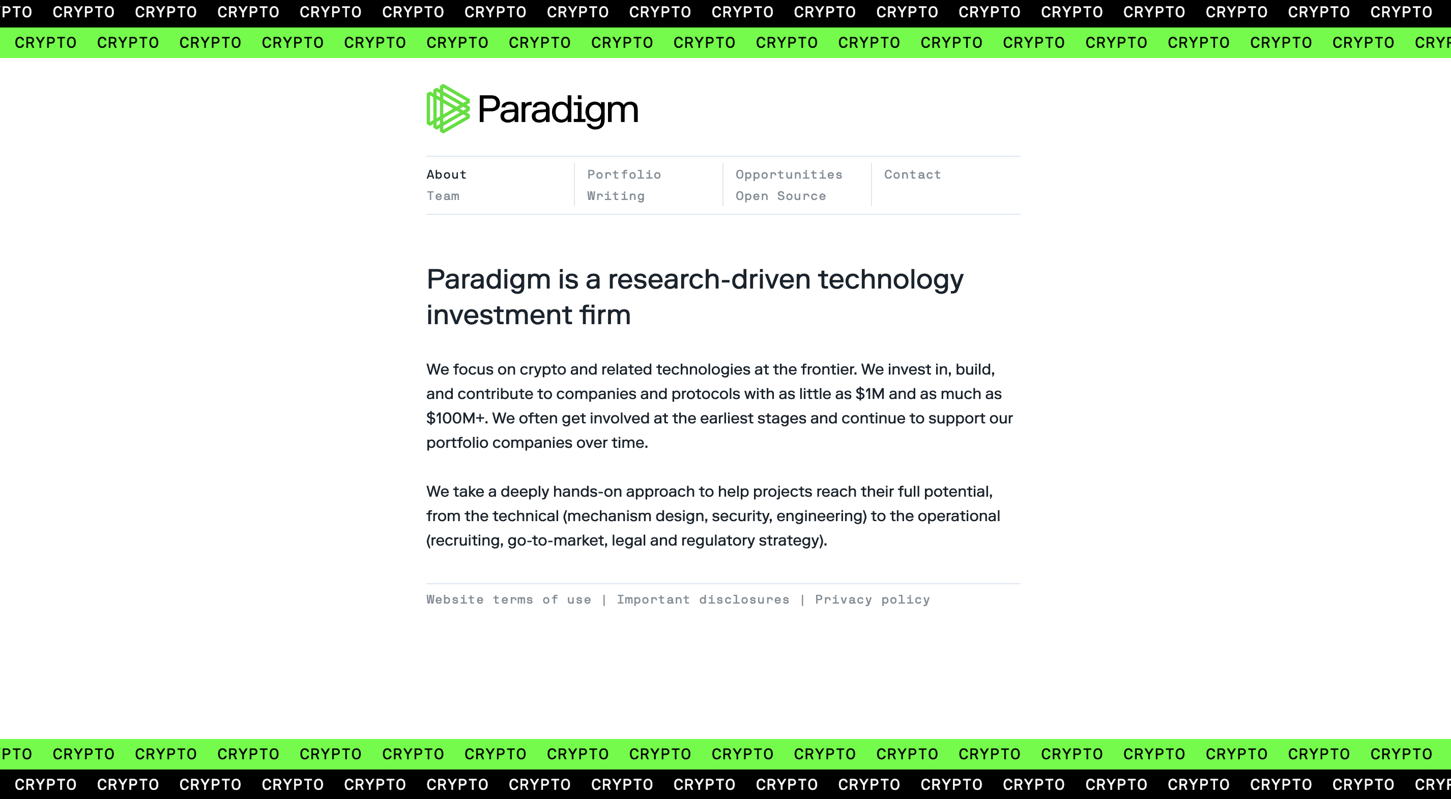 風投Paradigm官網刪除「加密」標語一個月後復原，創辦人：我們從未離開