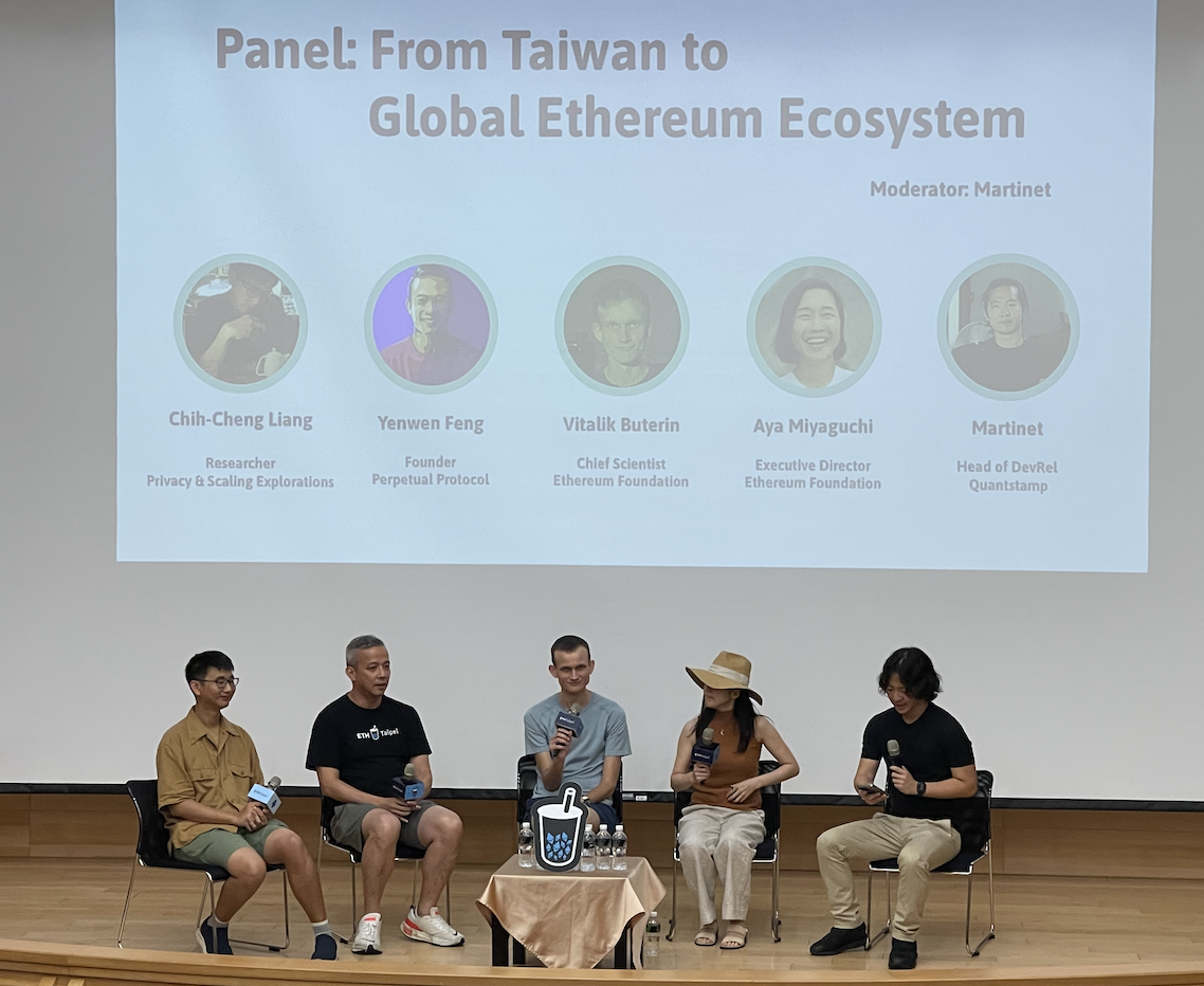 ETH Taipei｜Vitalik出席以太坊台北開發者聚會：暢談帳戶抽象/intent centric、最愛無糖綠茶
