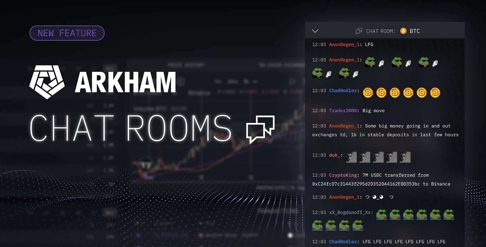 數據追蹤平台Arkham推出Chat Rooms功能！聊天還能拿空投積分