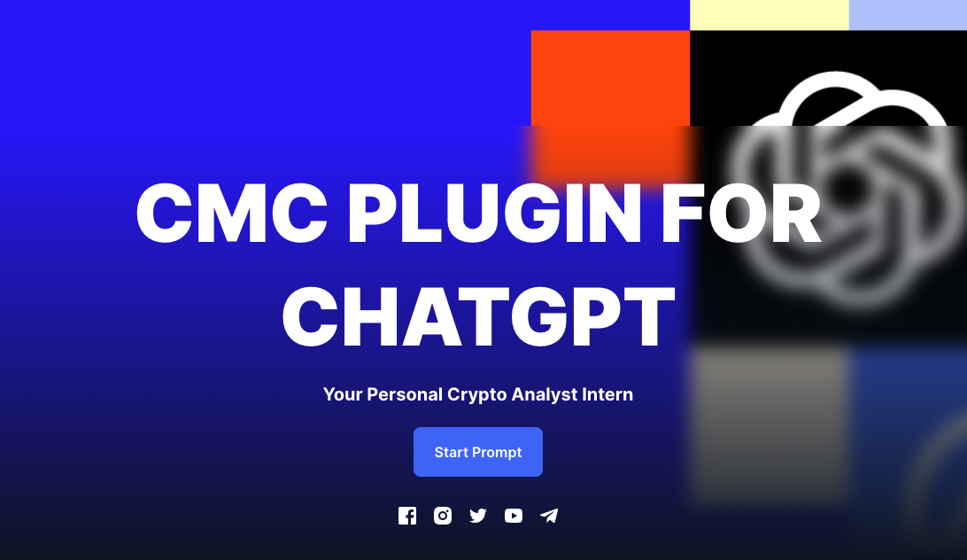 CoinMarketCap推出ChatGPT Plugin！化身專人助理，回答各式加密問題