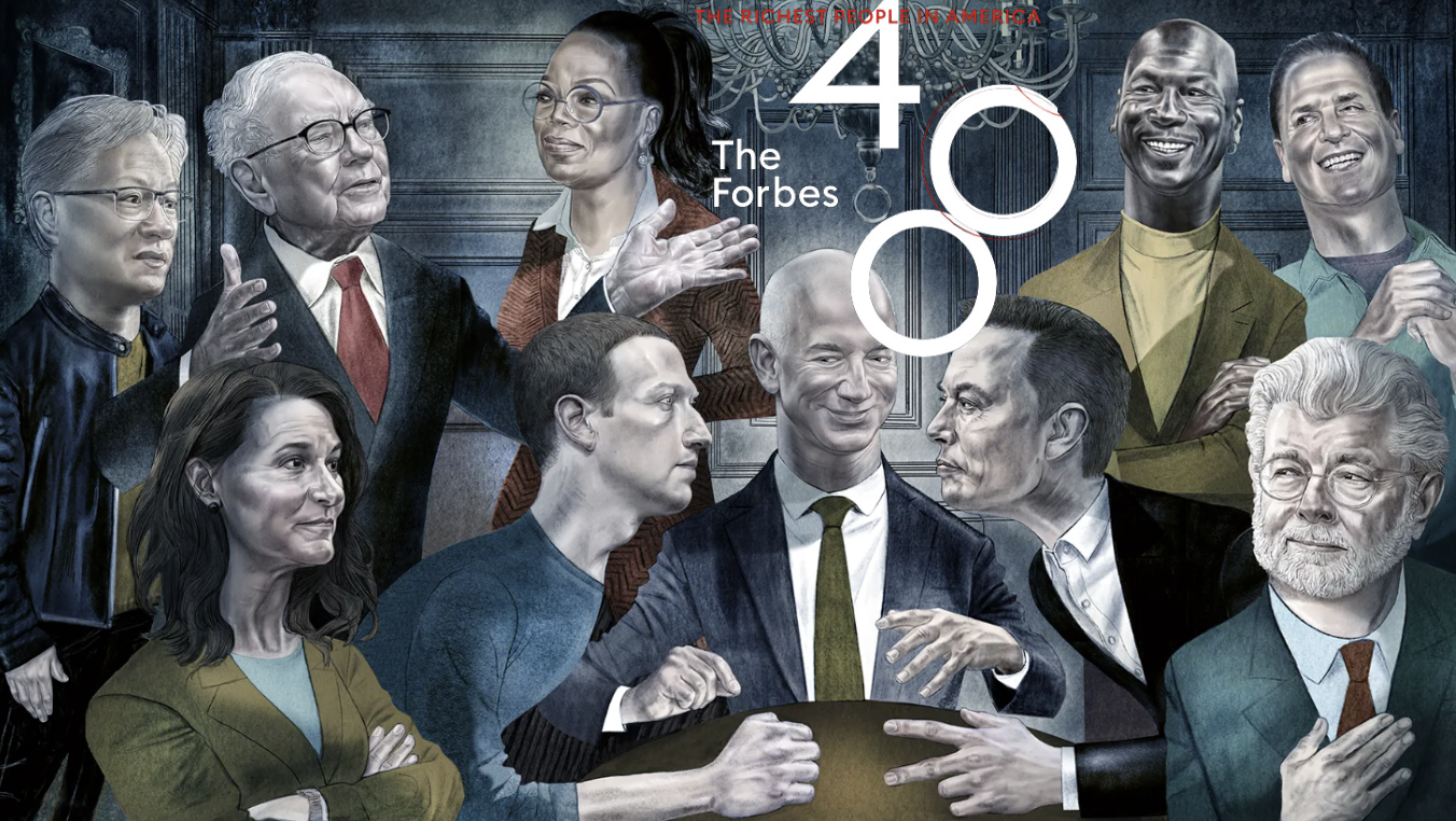 Forbes 美國前400富豪：馬斯克再度禪連寶座，黃仁勳擠進前二十