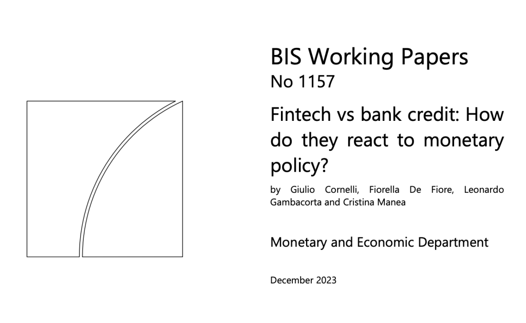 BIS 報告｜金融科技 (Fintech) 對貨幣政策的反應：一個新時代的信貸景觀