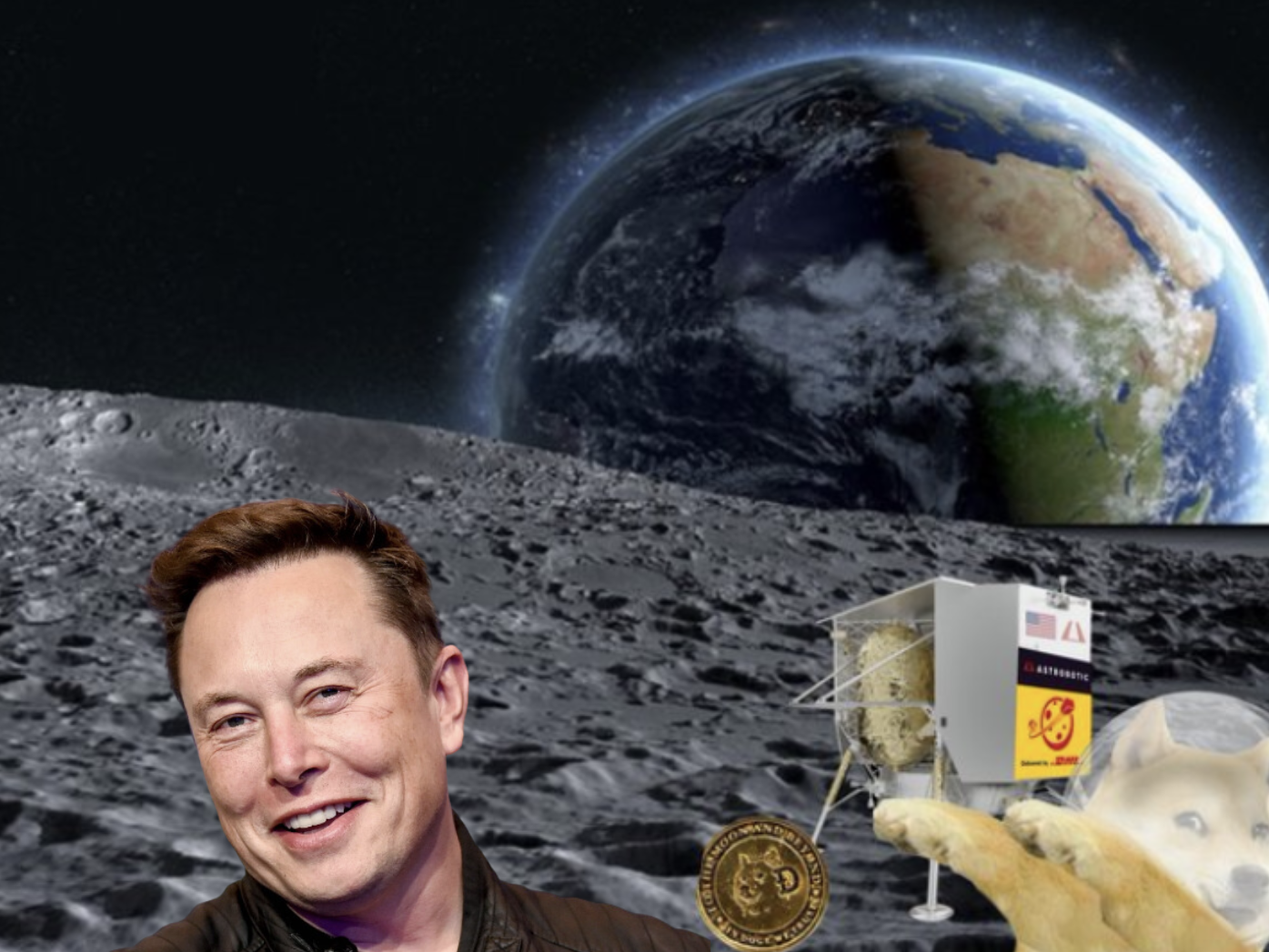 遊隼號月球任務失敗，2/3讓馬斯克帶狗狗幣再度挑戰「To the Moon」