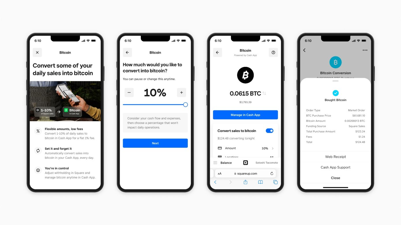 信仰加值！Block：Square及Cash App商家10%收入將能轉換比特幣