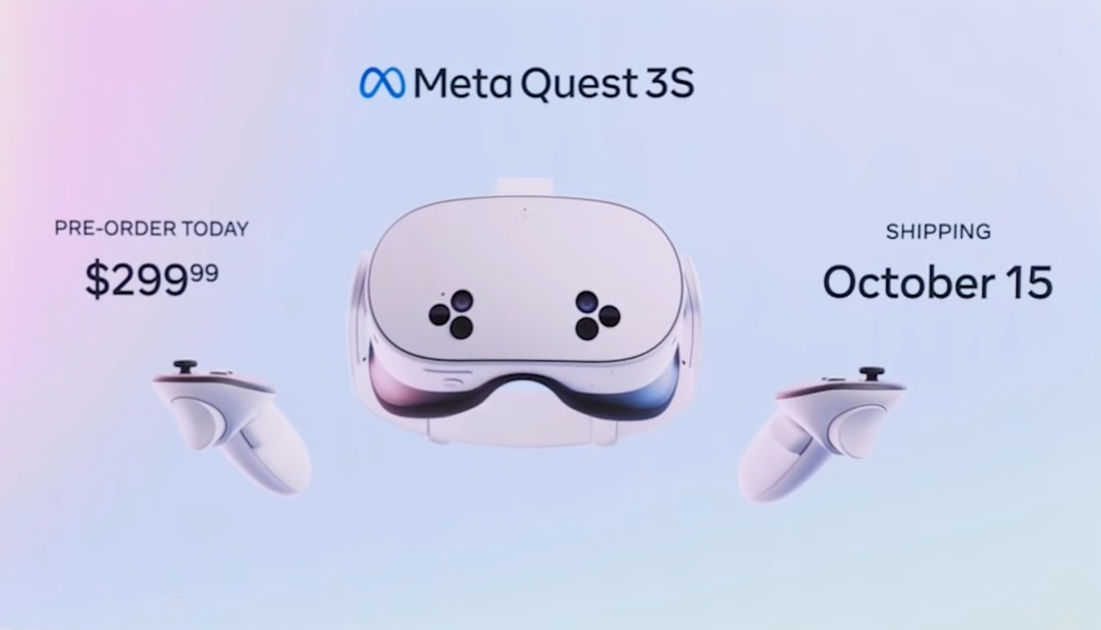 Meta 推出更平價虛擬實境裝置 Quest 3S，AI 功能再進化