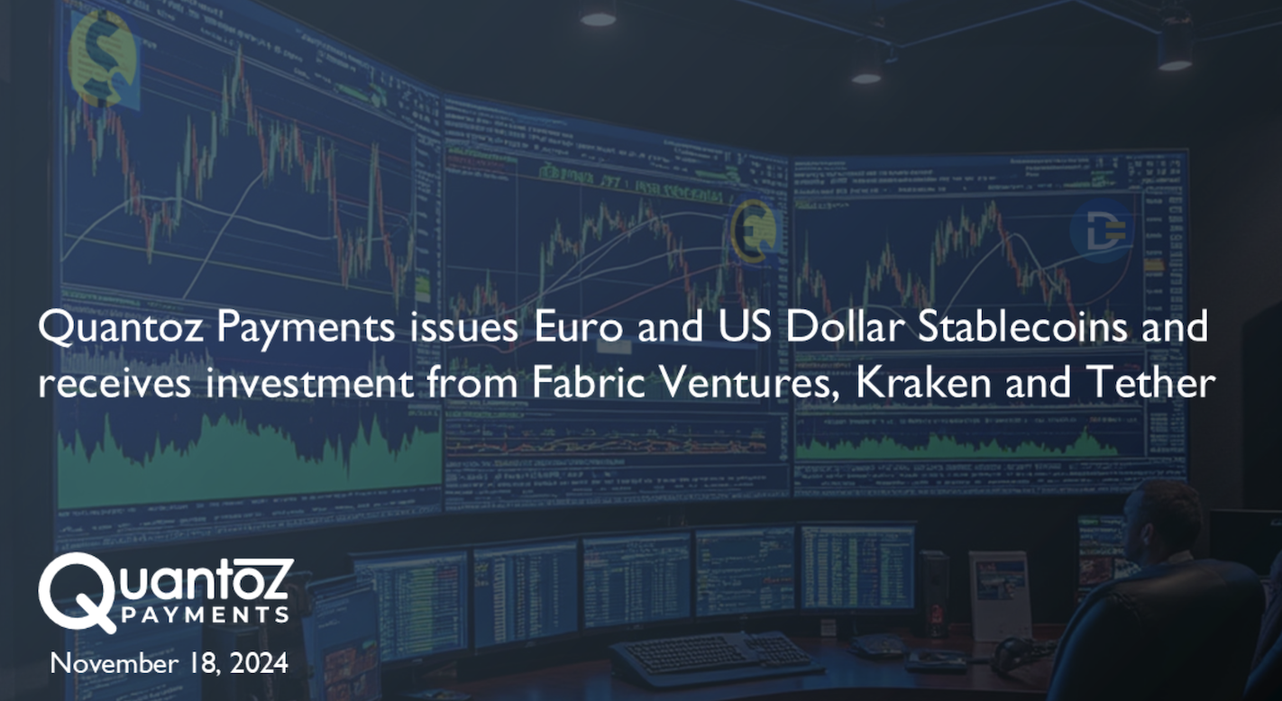 區塊鏈公司 Quantoz 推出符合 MiCA 的新穩定幣 USDQ 與 EURQ，Tether 與 Kraken 加碼投資