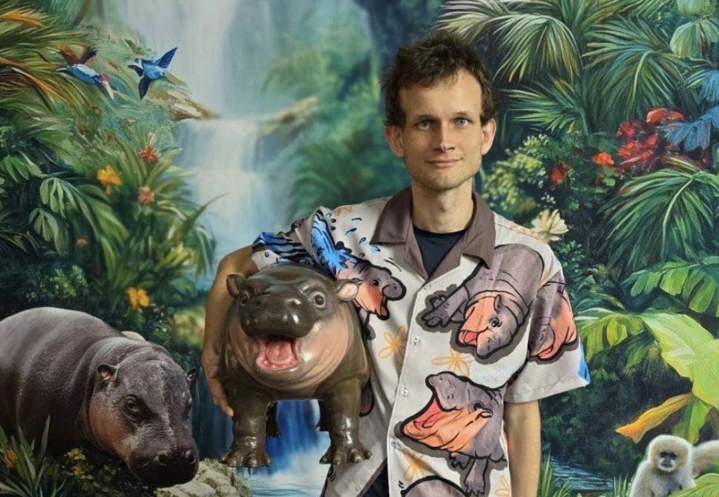 Vitalik 當爸了！Vitalik 捐款一千萬泰銖給「彈跳豬」Moo Deng，用 ETH 當上河馬爸爸
