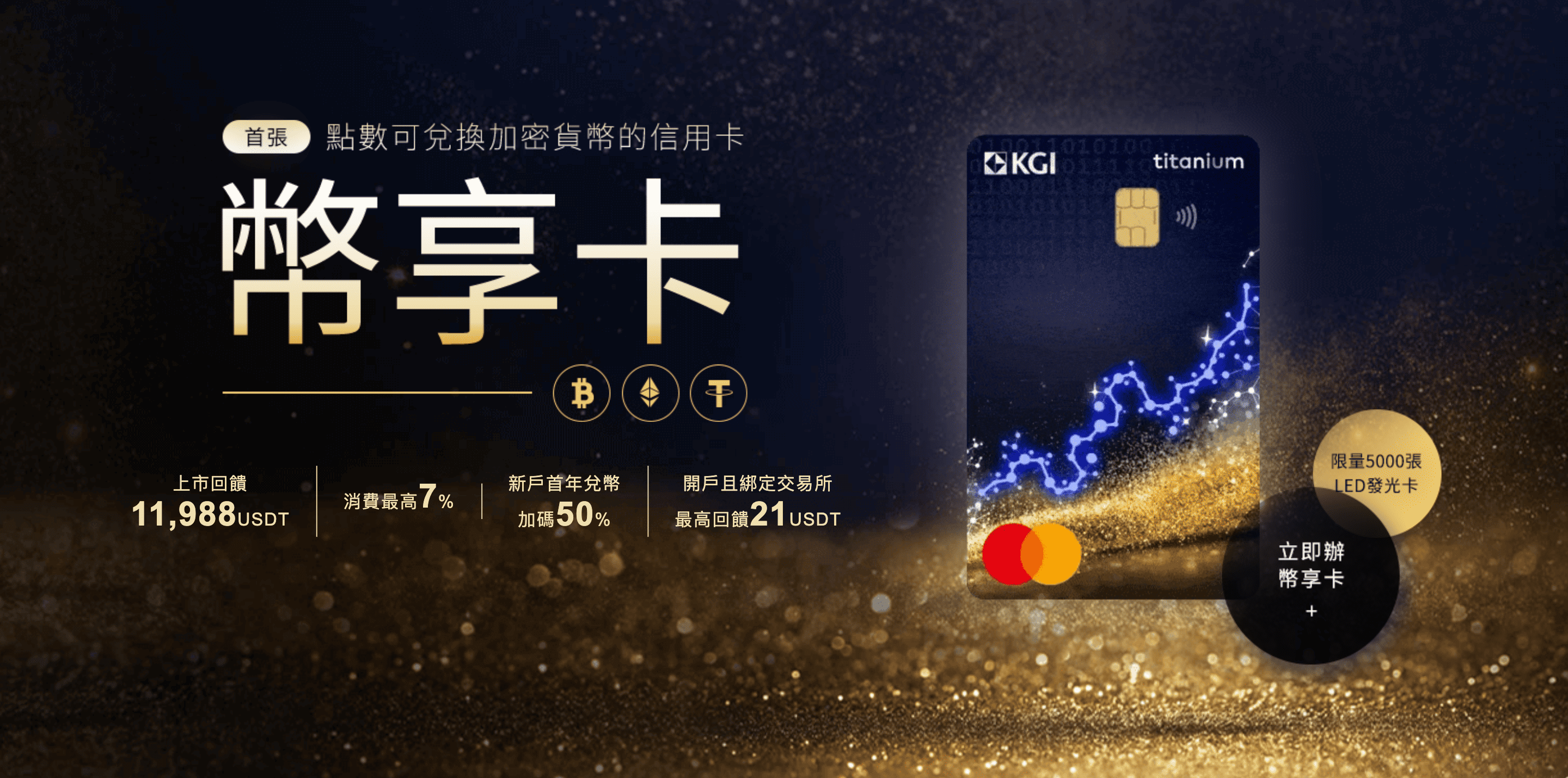 凱基幣享卡開啟消費即投資時代：點數可換 BTC、ETH，最高回饋 7%
