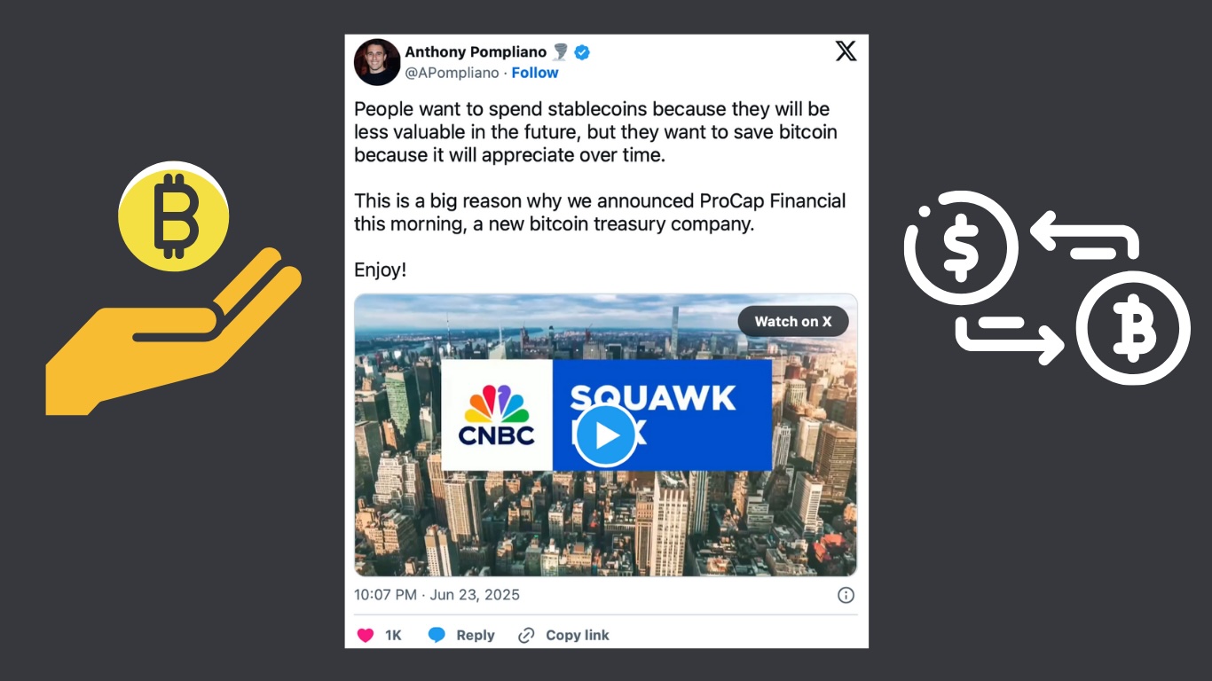 比特幣知名巨鯨 Pompliano 融資十億美元合併 CCCM ，創下歷史新高