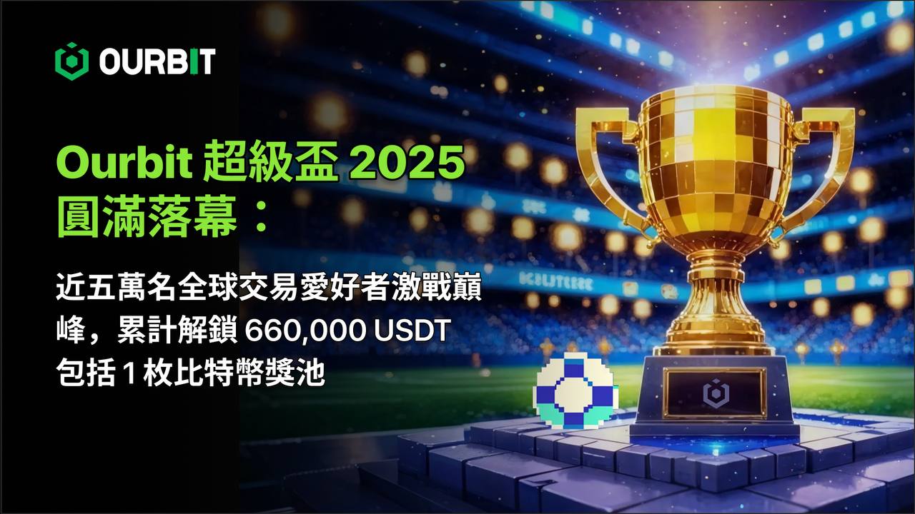 Ourbit 超級杯 2025 圓滿落幕：近 5 萬 名全球交易愛好者激戰巔峰，全球累計解鎖 660,000 USDT 包括 1 BTC 獎池