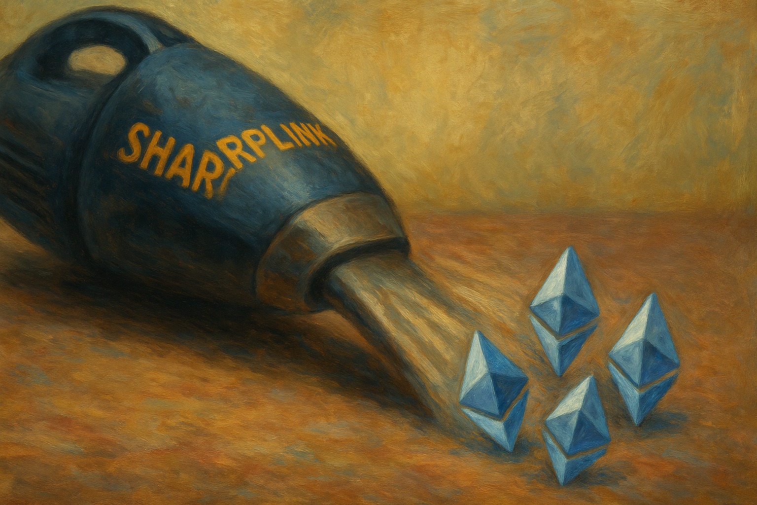 SharpLink 週末再掃貨 7.7 萬枚 ETH，五日內股價已下跌逾 30%