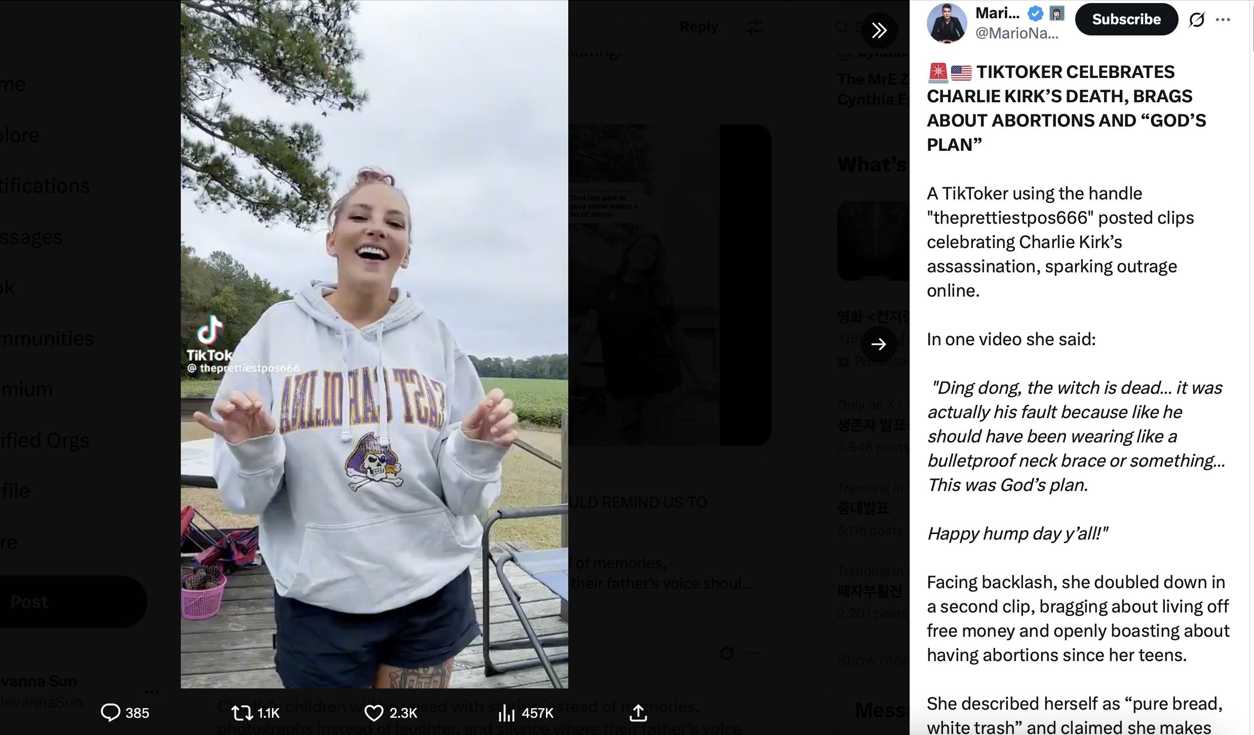 從 Charlie Kirk 之死、TikToker 白目發片慶祝看美國的墮胎爭議