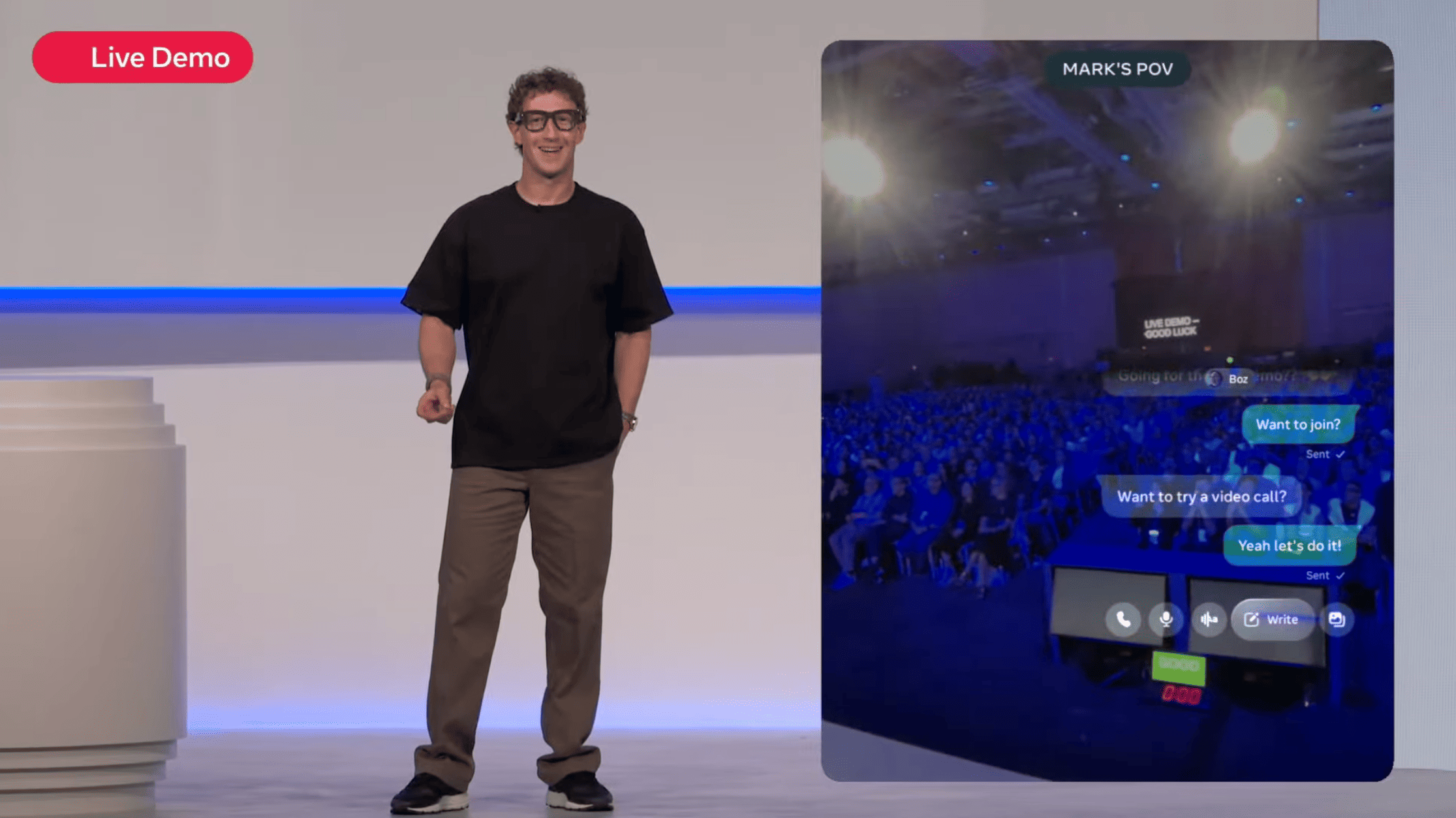 Meta 推出全新 Ray-Ban Display AI 眼鏡，祖克柏現場視訊通話卻尷尬失敗