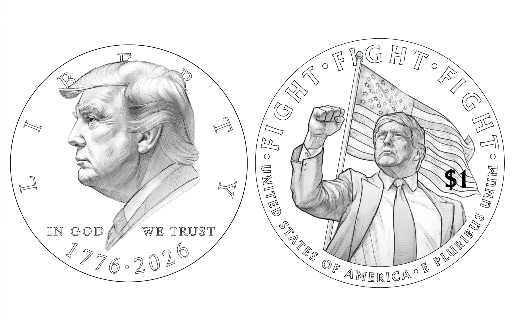 川普肖像登上美元紀念幣?民主黨炸鍋:還牽扯到川普幣 川普肖像登上美元紀念幣?民主黨炸鍋:還牽扯到川普幣