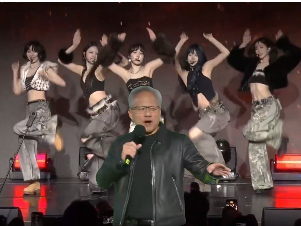 黃仁勳也聽 KPOP?首爾 GeForce 介紹韓國人氣女團 LE SSERAFIM ,同台三星李在鎔 黃仁勳也聽 KPOP?首爾 GeForce 介紹韓國人氣女團 LE SSERAFIM ,同台三星李在鎔