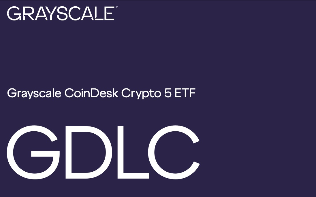 灰度宣佈推出美國首款追蹤加密資產前五大市值排名的交易指數型 ETF （GDLC)