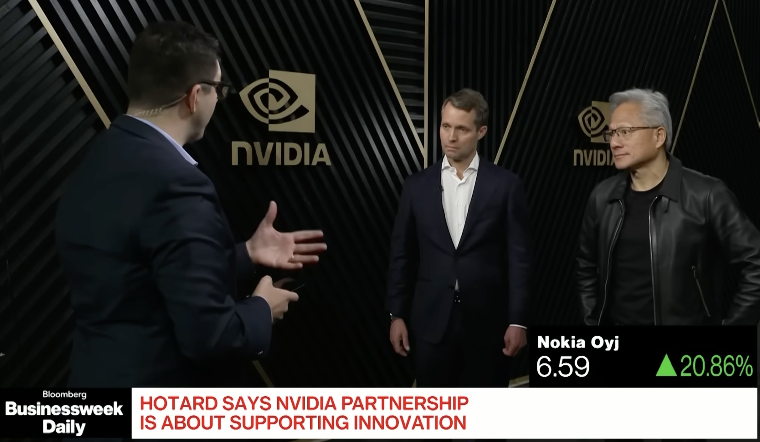 黃仁勳和 Nokia 執行長表示 ：基於國防安全和創新攜手打造 AI 太空網路平台