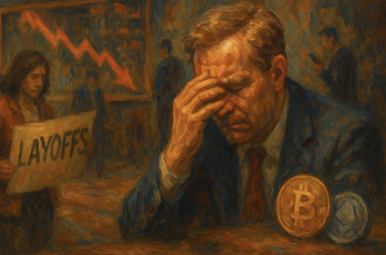 美 10 月裁員創新高，美股重挫，加密市值跌近 2%