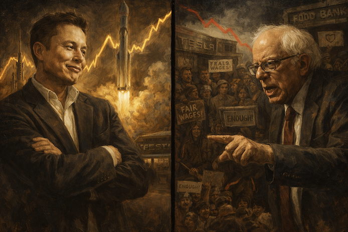 十位富豪一年暴賺 7300 億美元：馬斯克、桑德斯與財富不平等的世紀辯論
