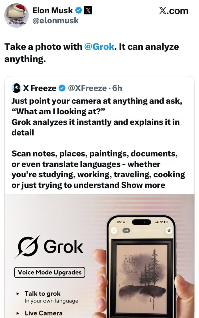 AI 實測：Grok 拍照分析新功能登場，一鍵看懂眼前世界