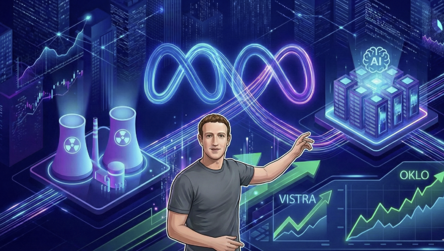 Meta 簽署核能協議布局 AI 電力，Vistra 與 Oklo 股價大漲