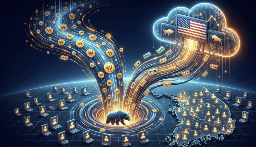 韓圓重貶逼近海嘯低點，韓國散戶爆買美股引發資金外逃