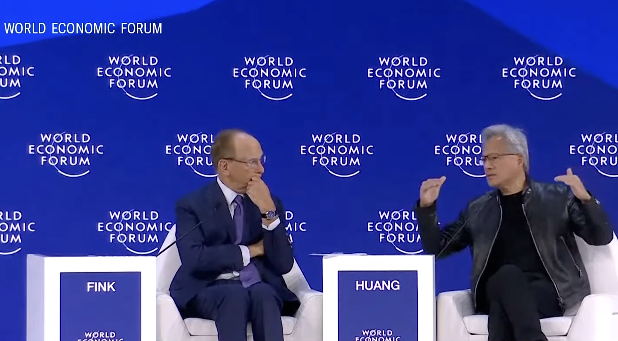達沃斯論壇｜黃仁勳與貝萊德執行長分享 AI 對全球經濟的影響