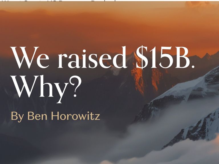 矽谷創投 a16z 完成 150 億美元新一輪募資，點名 AI 與加密貨幣是關鍵戰場