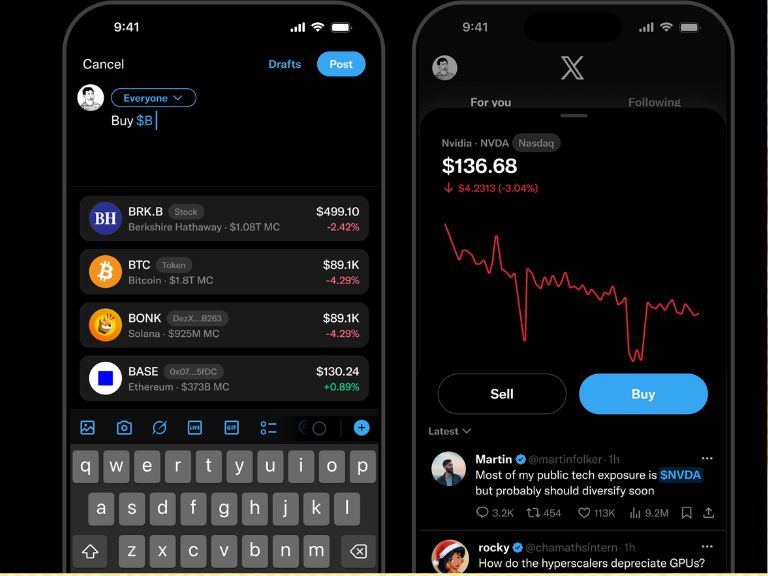 最快下個月能在推特交易美股加密貨幣？X (前 Twitter) 新功能畫面流出