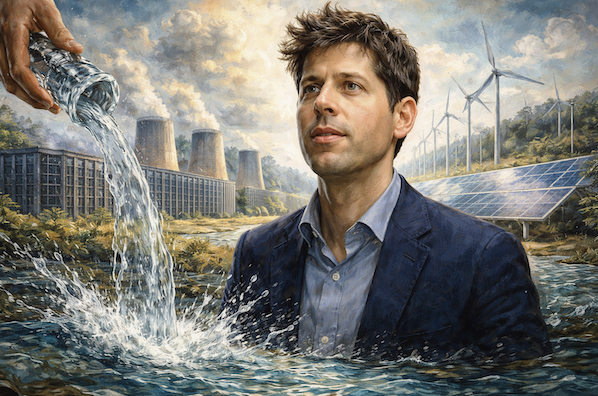 Altman 回應 AI 耗水爭議：ChatGPT 用水量「完全不真實」，能源挑戰才是關鍵