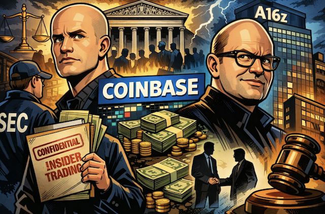 Coinbase 董事涉 30 億美元內線交易遭告，執行長 Armstrong 與 a16z 皆被點名