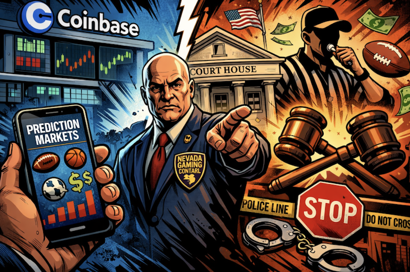 Coinbase 預測市場全美上線受阻，內華達州控涉非法體育下注