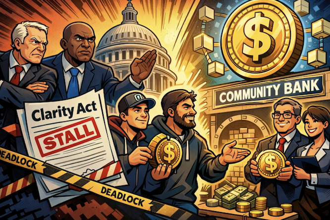 加密法案《Clarity Act》卡關，業者提「讓社區銀行進場發穩定幣」來解套