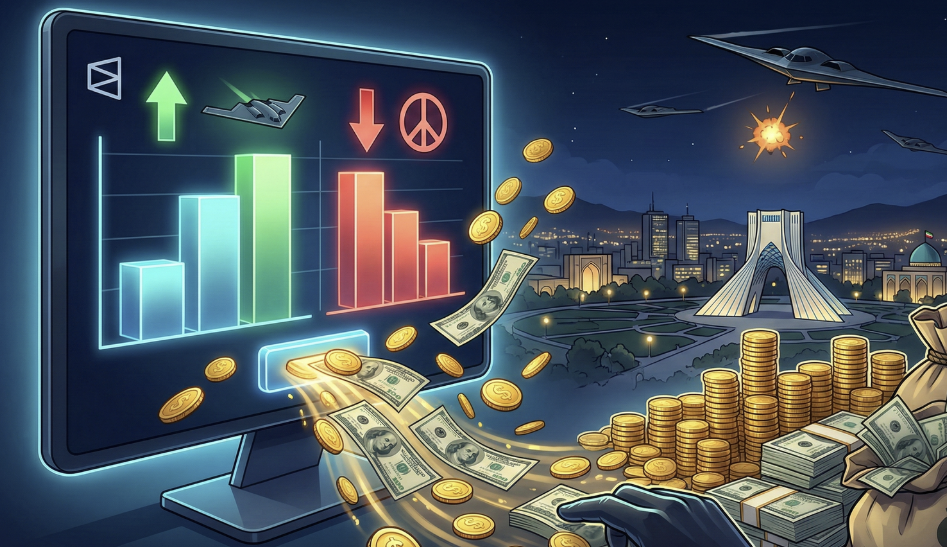 Polymarket 新設帳戶精準押注「二月底前空襲伊朗」獲利百萬鎂