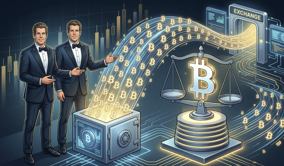 Winklevoss兄弟轉移1.3億鎂比特幣至交易所，BTC持穩在七萬美元