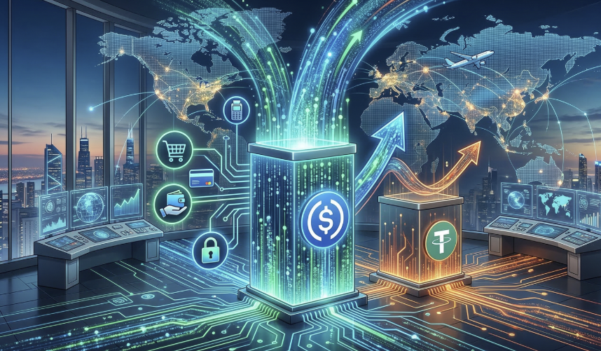 USDC實質交易量超越USDT，為成熟市場支付的好選擇