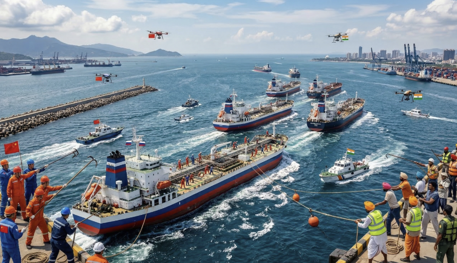 海上搶油大戰！多艘俄羅斯油輪由中國改往印度