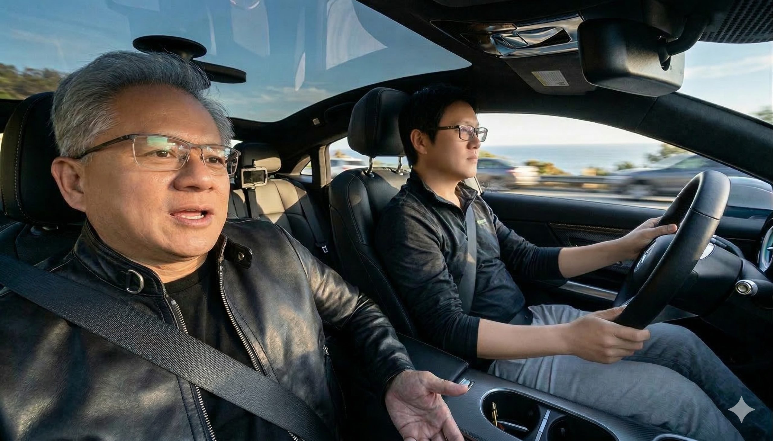 跟黃仁勳來趟舊金山公路之旅，實測賓士CLA搭載Alpamayo安全性